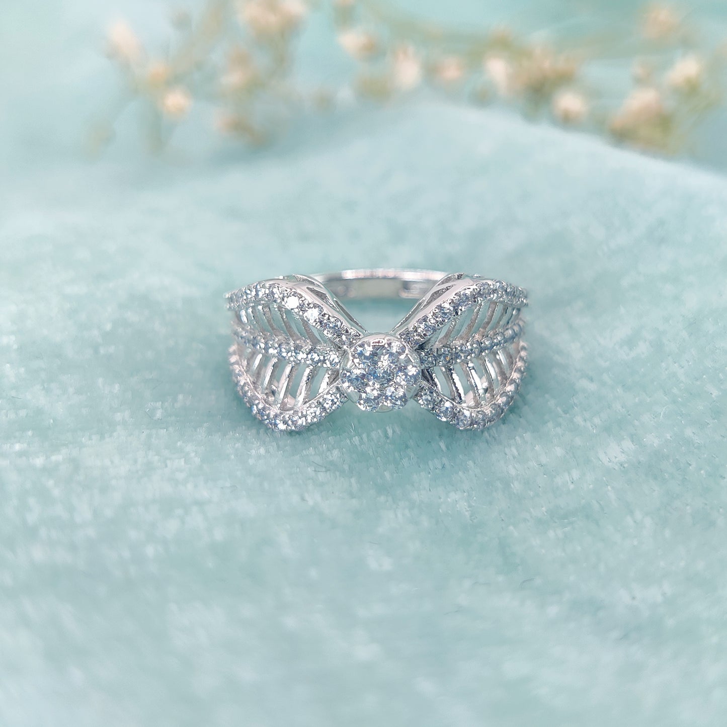 Whispering Leafy Wings Ring