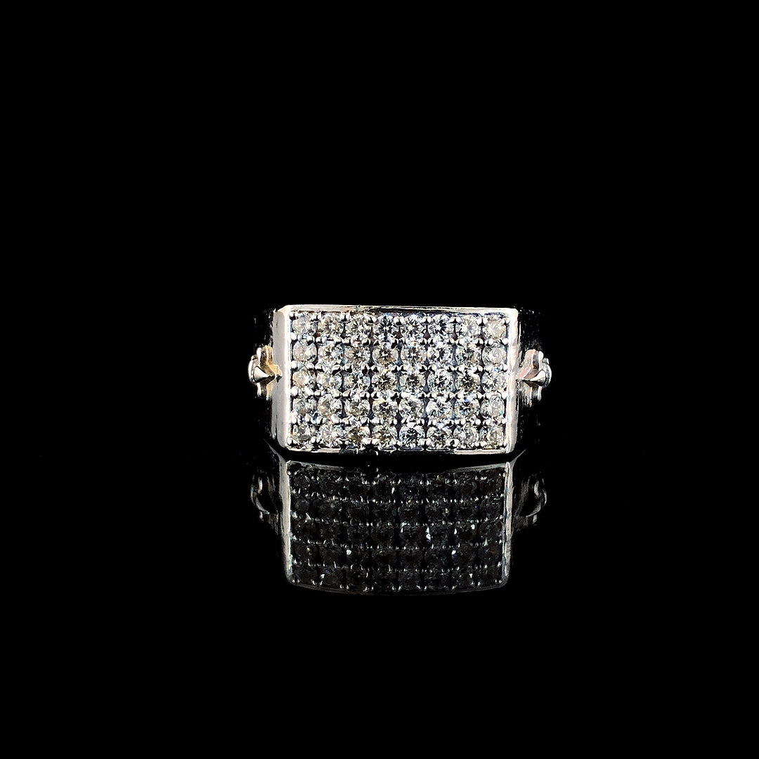 Bold Statement Memoir Brass Sterling Silver Ring