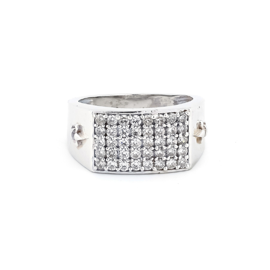 Men's Brass and Sterling Silver Ring in Bold Statement Design