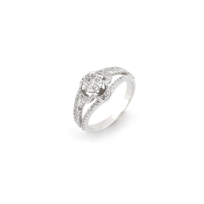 Petal Perfection Floral Silver Ring for Women - Delicate Petal Design in Sterling Silver