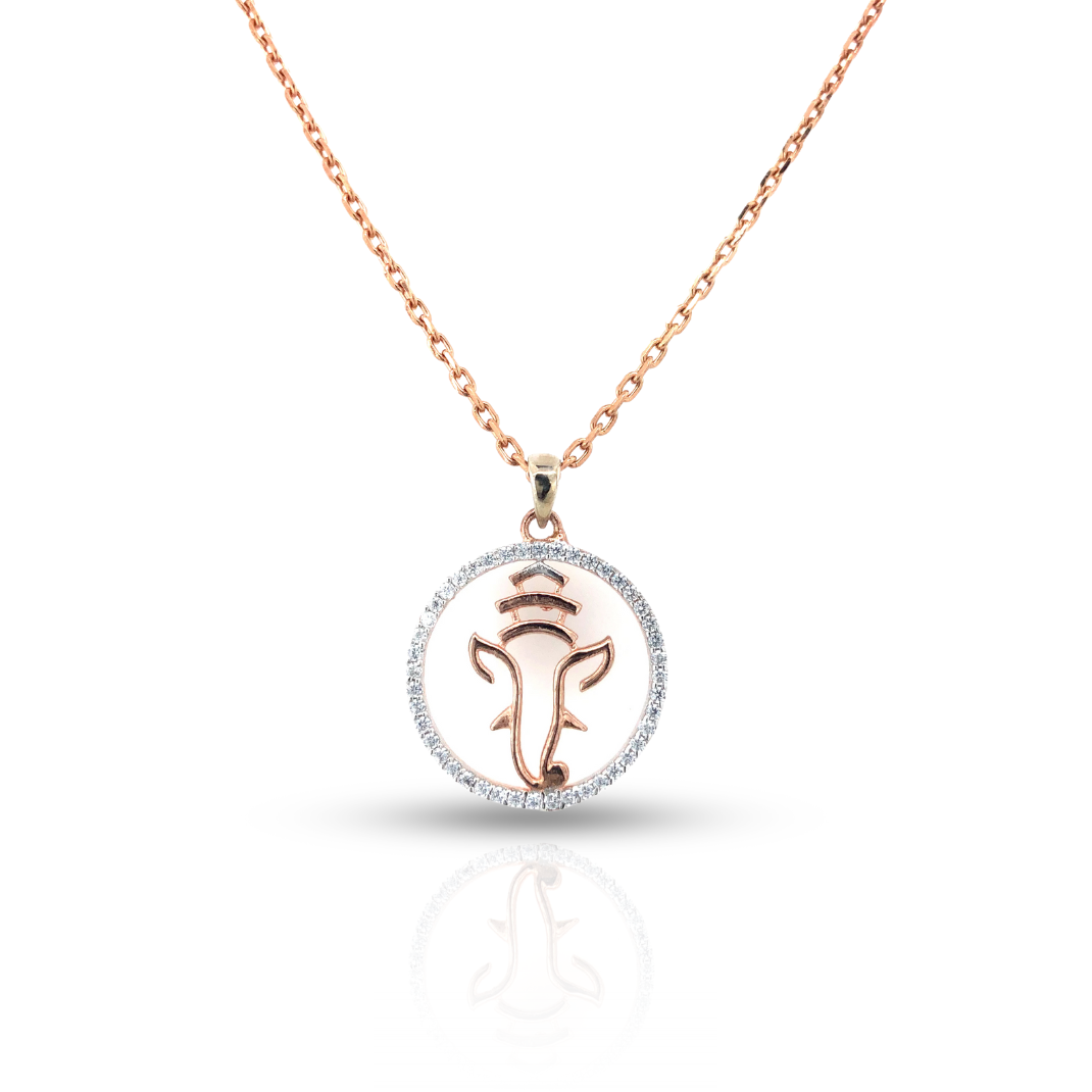 Elegant Ganpati Divine Silver Pendant Necklace for Women