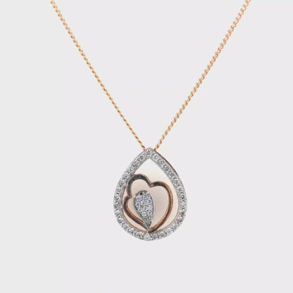 Dazzling Serpent Blossom Heart Sterling Silver Pendant