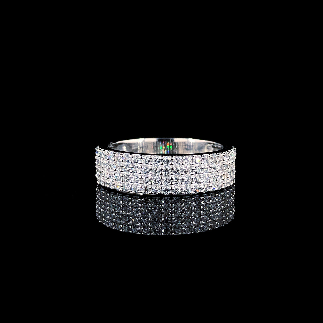 Elegant Circular Motif Silver Ring